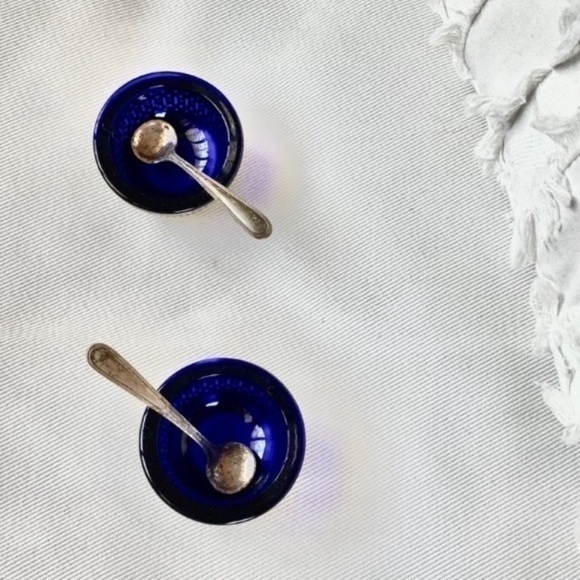 ANTIQUE WEBSTER STERLING SILVER SALT CELLARS SET Salt Server Keeper Pig Box - Picture 4 of 8